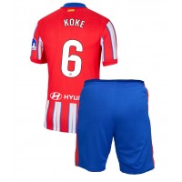 Atletico Madrid Koke #6 Fußballbekleidung Heimtrikot Kinder 2024-25 Kurzarm (+ kurze hosen)